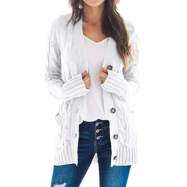 Selora Amara strikket cardigan med knapper