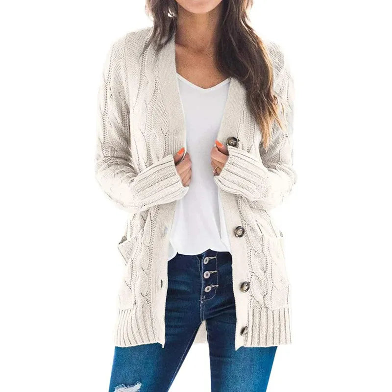 Selora Amara strikket cardigan med knapper