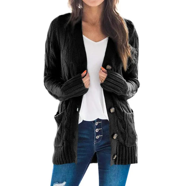Selora Amara strikket cardigan med knapper