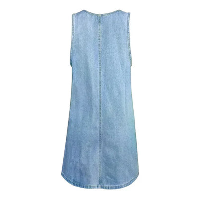 Selora Elegant og Let Sommerkjole i Denim