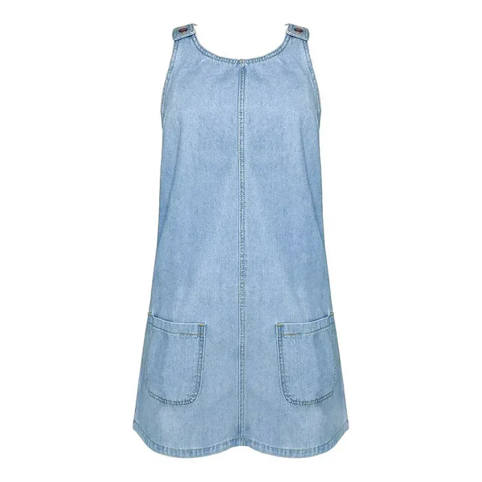Selora Elegant og Let Sommerkjole i Denim