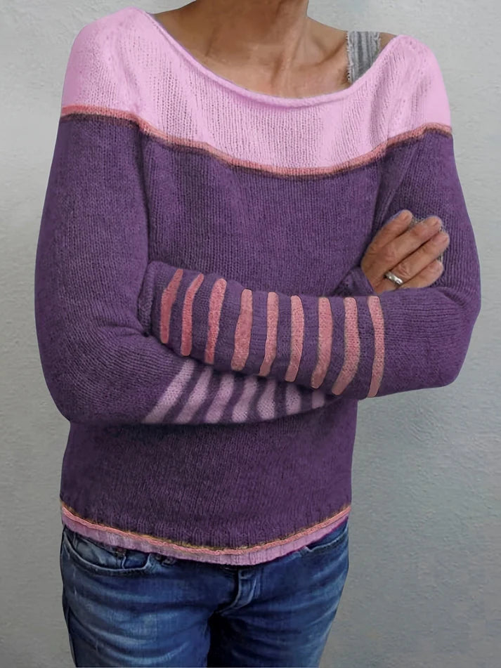 Ljosny | Langærmet Stribet Sweater