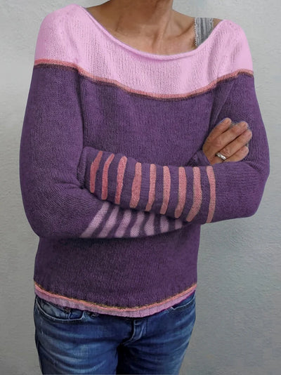 Ljosny | Langærmet Stribet Sweater