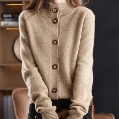 Luksuriøs kashmirstrikcardigan