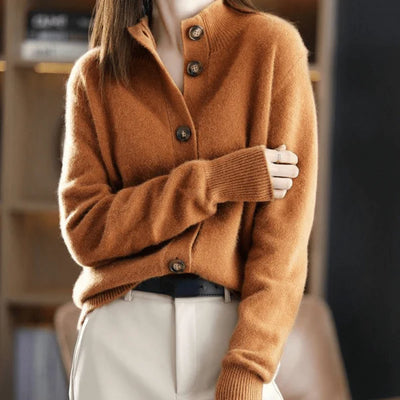 Luksuriøs kashmirstrikcardigan